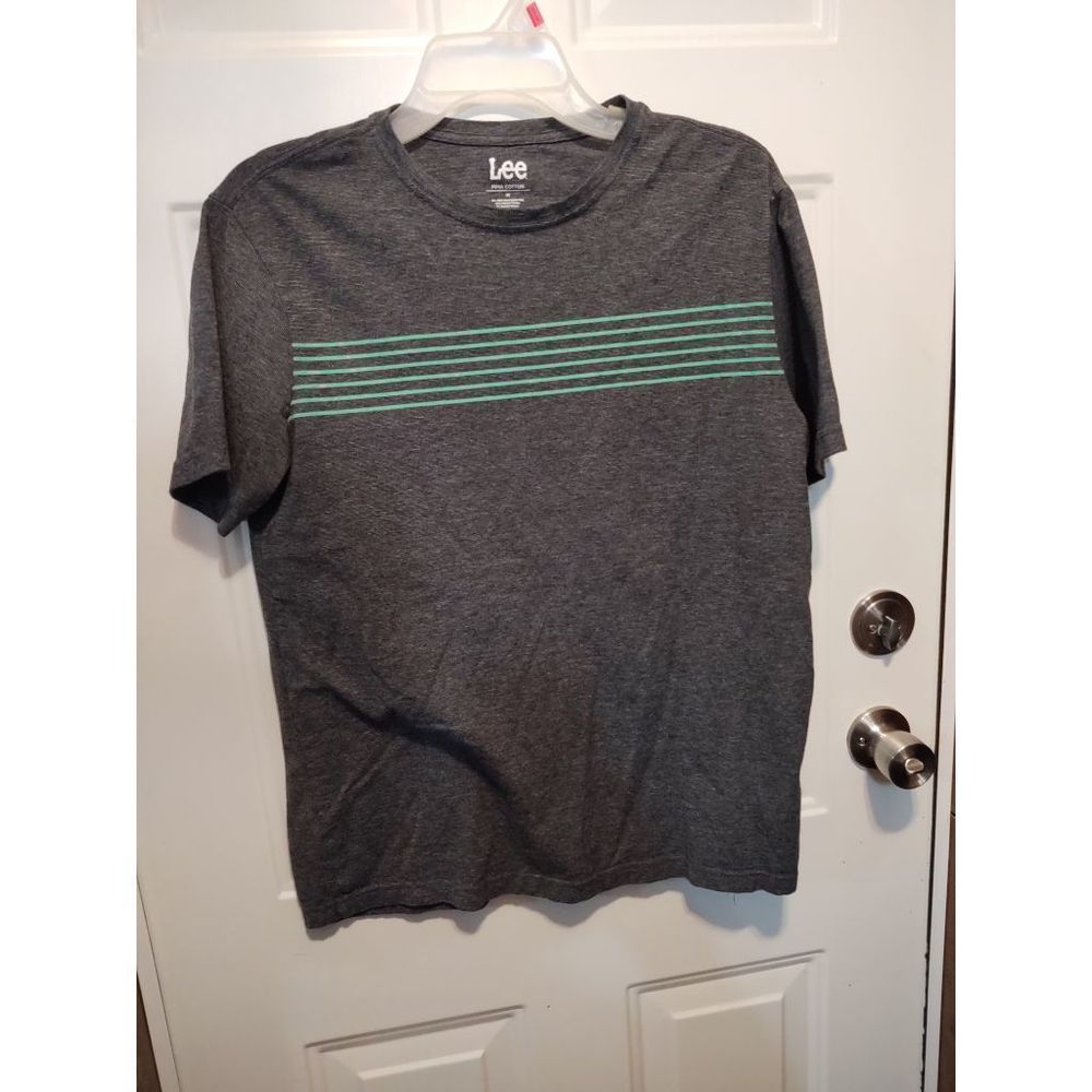 Lee Jeans Brand Charcoal Gray Tee Men's‎ Size Medium